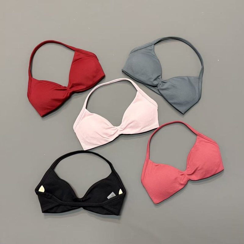 Sports Bra Racerback - Women Halter Sports Bra V-Neck Padded