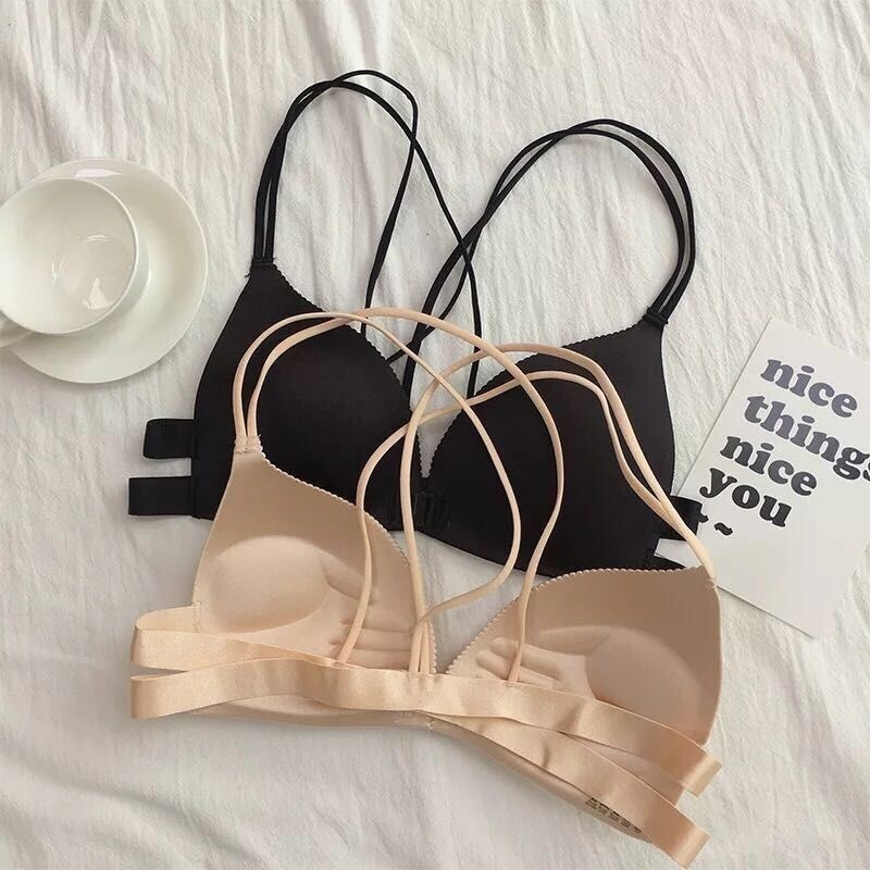 1 Piece Fashion Triangle Cup B - Wirefree Bra Comfort ulasan dan harga