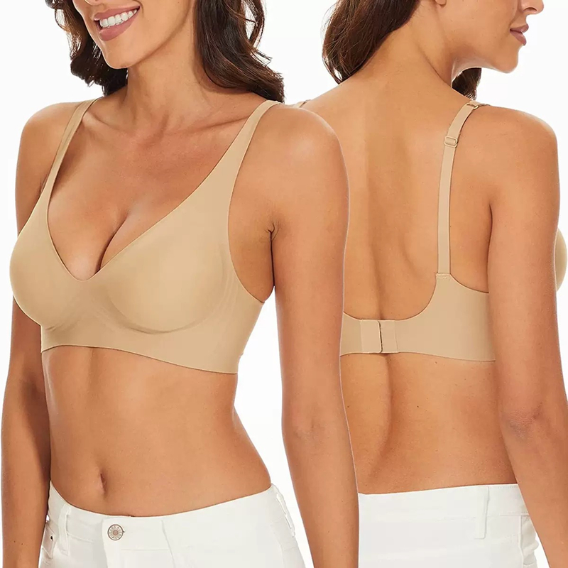 Sexy Seamless Jelly Bra S-4XL  - Plunge Bra Push Up ulasan dan harga