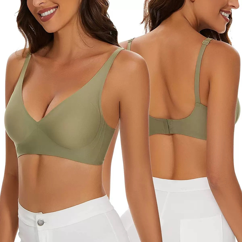 Sexy Seamless Jelly Bra S-4XL  - Plunge Bra Push Up ulasan dan harga