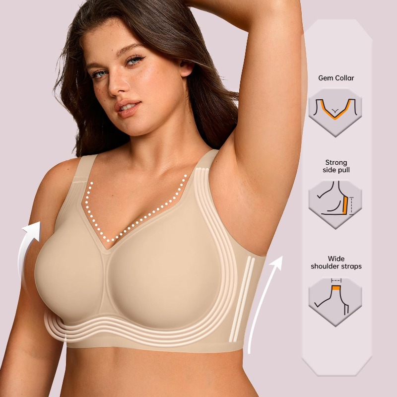 Plus Size Wireless Jelly Bra W - Underwire Bra Padded ulasan dan harga